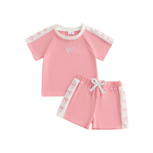 (3-4 Years, Pink) Conjunto de verão (2 peças).
