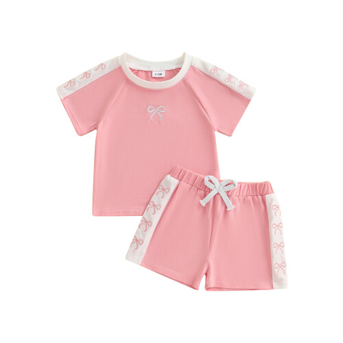 (3-4 Years, Pink) Completo estivo per 2 pezzi.