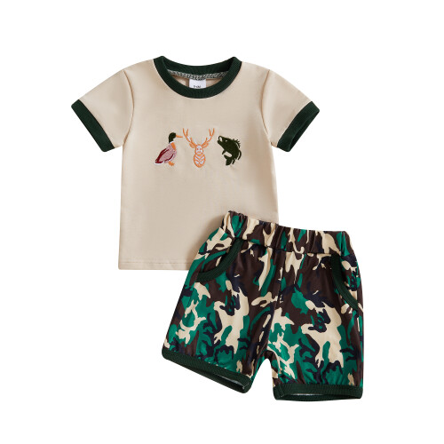 (2-3 Years, Khaki) Καλοκαιρινά ρούχα νήπια, 2 τεμ.