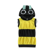 (4-5 Years, Yellow) Fantasia infantil de abelha para cosplay, regata sem mangas com capuz colorido para festas e Halloween.