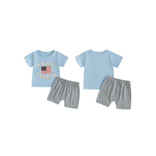 (0-6 Months, Gray) Σετ ρούχων μωρών με γράμματα. 1