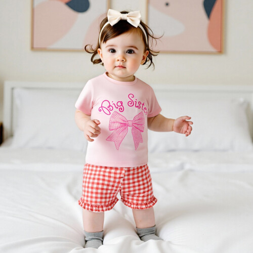 (0-3 Months/3-4 Years, Pink) Ρούχα για νήπια τις αδερφές. 1