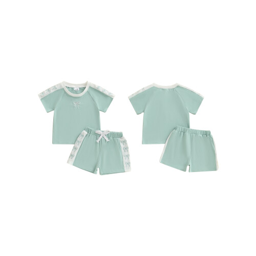 (18-24 Months, Light Green) Completo estivo per 2 pezzi. 1