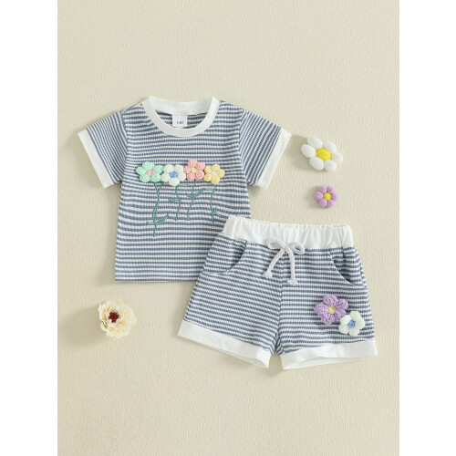 (2-3 Years, Blue) Completo estivo per 2 pezzi. 2
