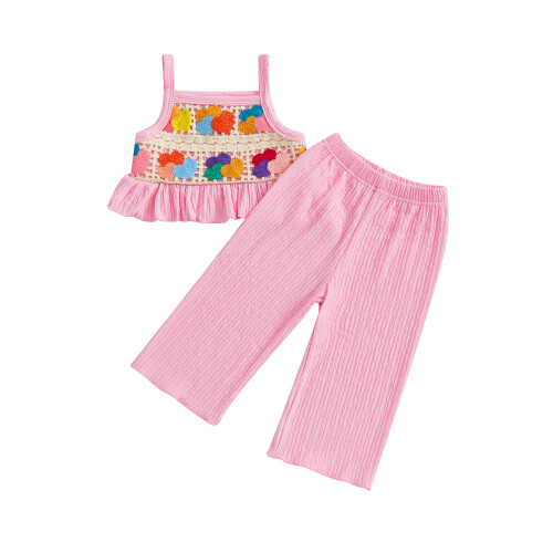 (6-12 Months, Pink) Καλοκαιρινά ρούχα για 2 τεμαχίων