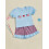 (4 Years, Blue) Conjunto para meninas de julho. 4