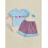 (4 Years, Blue) Conjunto para meninas de julho. 3