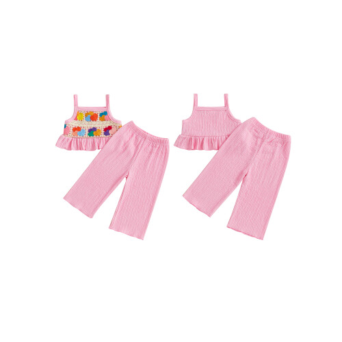 (6-12 Months, Pink) Καλοκαιρινά ρούχα για 2 τεμαχίων 1