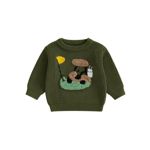 (6-12 Months, Army Green) Πλεκτά Πουλόβερ Μακρυμάνικα για Νήπια