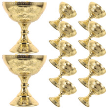 12 Pcs Plastic Dessert Goblets with Elegant Embossed Design for Weddings and Party Candy Bowls