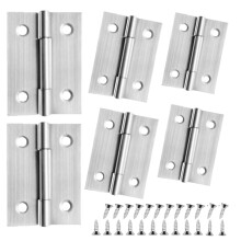 6 PCS 2 Inch Stainless Steel Door Hinges Rust Resistant Small Cabinet Hinges for Furniture and Crafts