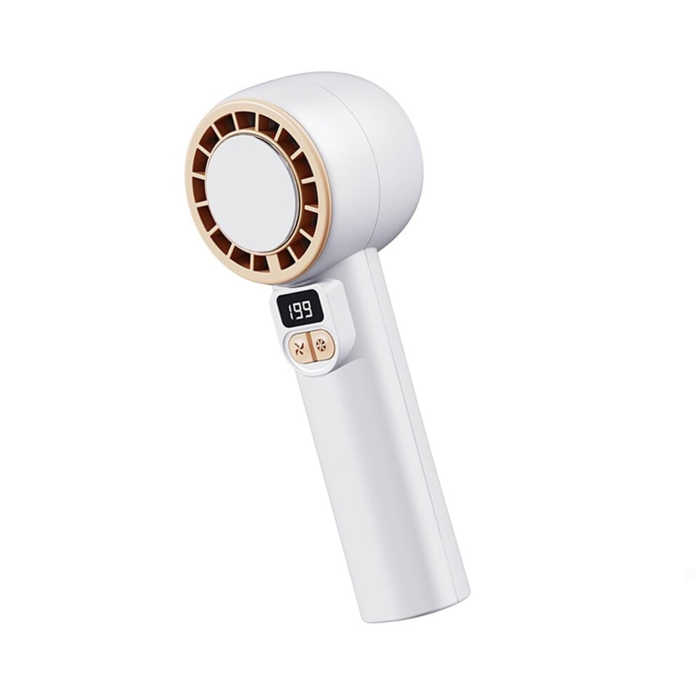 Portable Handheld Fan 199 Speeds Quiet Cooling With Digital Display Usb Typec Rechargeable F8 White 9169991229294