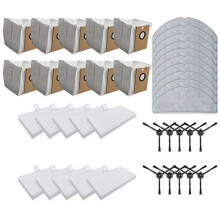 Pour Tapo RV30 Max / RV20 Max / RV30 Max / RV20 Max Pièces Filtre HEPA Brosse Latérale Chiffon de Nettoyage Sacs à Poussière
