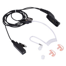 TwoWay Radio Earpiece 2Pin Tube PTT Headset with USB, Discreet InEar Design for Security