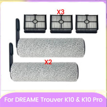 5 Peças para Trouver K10 e K10 Pro Aspiradores de Pó, Kit de Escova, Rolo e Filtro para Aumentar A Eficiência da Limpeza