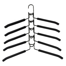 Heavy Duty Space-Saving Metal Hangers with Non-Slip Foam Pads - Multi-Layer Design for Coats, Sweaters,and T-Shirts