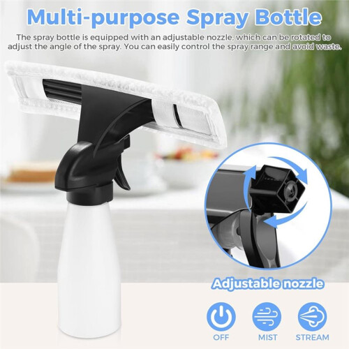 Cordless Window Vacuum Cleaner, Window Cleaner Squeegee Tool Set, Electric Windown Cleaning Tool EU Plug