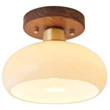Chinese Corridor Corridor Light Luxury Walnut Chinese Ceiling Light Retro Entrance Door Porch Balcony Light