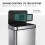 Homcom HOMCOM 50 L Kitchen Bin with Fingerprint-Proof Stainless Steel, Silver Tone 8