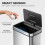 Homcom HOMCOM 50 L Kitchen Bin with Fingerprint-Proof Stainless Steel, Silver Tone 4