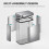 Homcom HOMCOM 50 L Kitchen Bin with Fingerprint-Proof Stainless Steel, Silver Tone 9