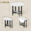 Homcom HOMCOM Folding Dining Table, Drop Leaf Table with Open Shelf, White Marble 3