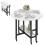 Homcom HOMCOM Folding Dining Table, Drop Leaf Table with Open Shelf, White Marble 2