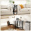 Homcom HOMCOM Folding Dining Table, Drop Leaf Table with Open Shelf, White Marble 9