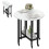 Homcom HOMCOM Folding Dining Table, Drop Leaf Table with Open Shelf, White Marble 2
