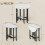 Homcom HOMCOM Folding Dining Table, Drop Leaf Table with Open Shelf, White Marble 3