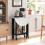 Homcom HOMCOM Folding Dining Table, Drop Leaf Table with Open Shelf, White Marble 8