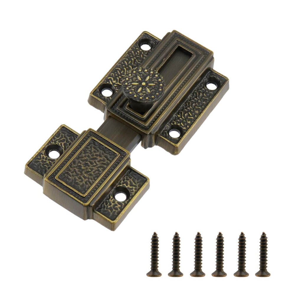 Vintage Door Lock Bronze Sliding Bolt Latch For Cabinets Windows Secure Privacy 9169991229423