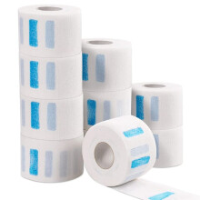 10 Rolls of Disposable Haircut Paper Neck Straps, Total 1000 Sheets, Professional Elastic Paper Neck Hairdressing Tools