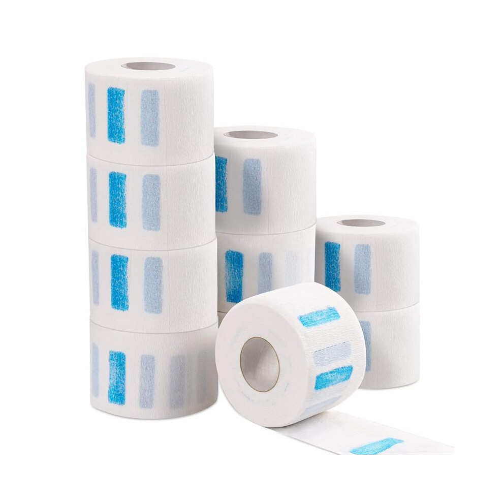 10 Rolls of Disposable Haircut Paper Neck Straps, Total 1000 Sheets, Professional Elastic Paper Neck Hairdressing Tools