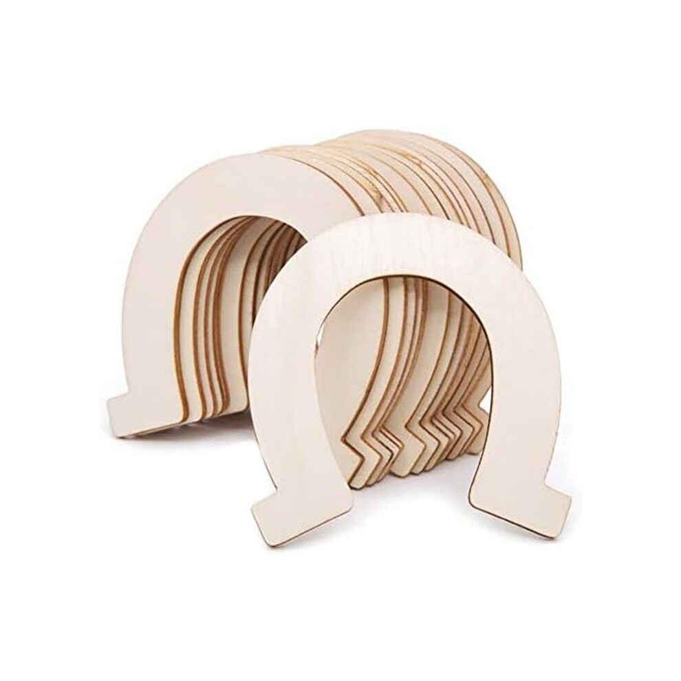 Horseshoe Unfinished Wood Cutouts Wooden Horseshoe For Diy Party,Wedding And Birthday,48Pcs 4712262910398