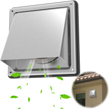 4 Inch Stainless Steel Outdoor Dryer Vent Cover with Weatherproof Flap and Pest Protection