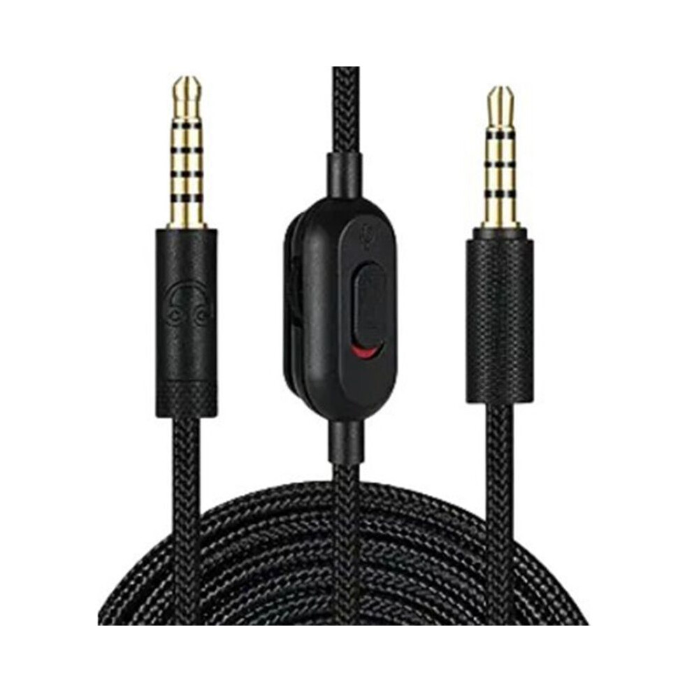 2M Replacement Audio Cable For Gpro X, G233, G433 Headphones Includes Volume Control And Mute Function Black 6032399976486
