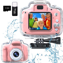 Kids Waterproof Camera 1080P HD Video with Games and Filters for Swimming and Outdoor Fun