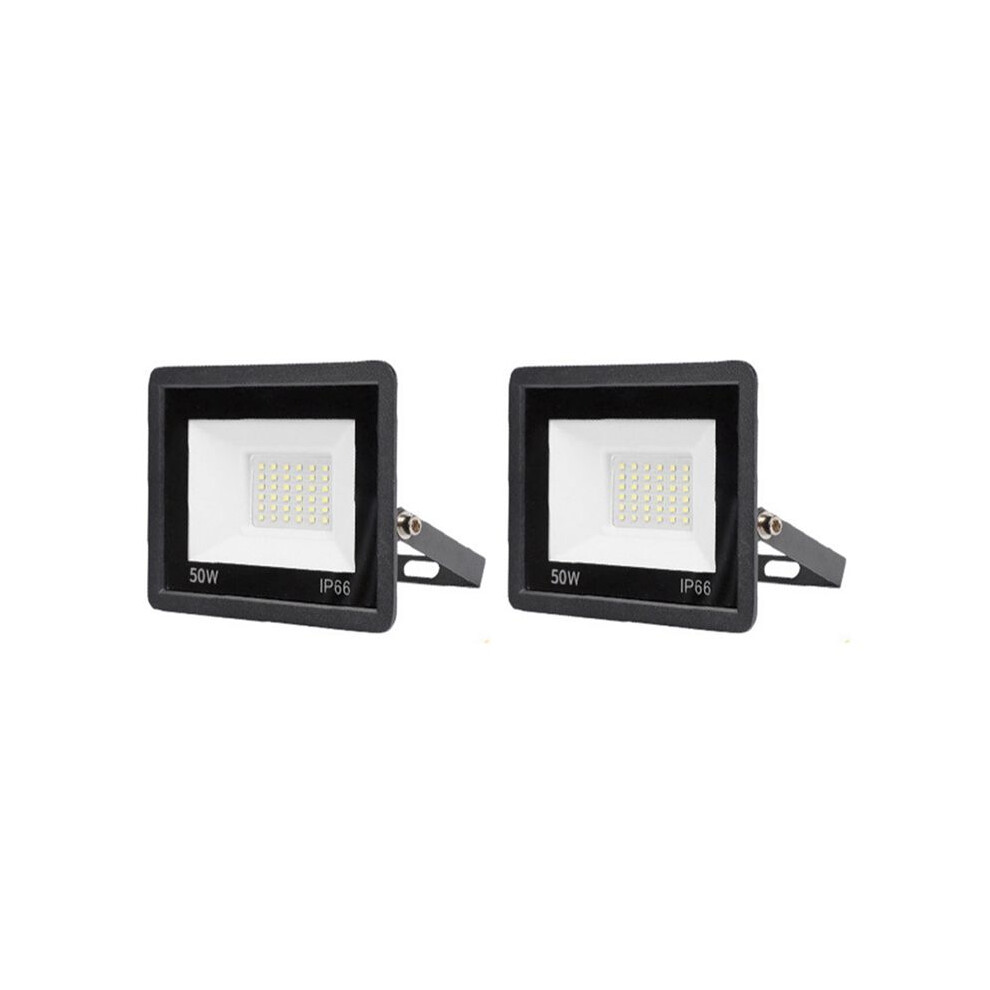 2Pcs Outdoor Security S 50W Super Bright Pir Led With External Power Ip66 Waterproof Flood Light 6034093499322