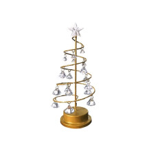 Christmas Metal Crystal Christmas Tree Lamp Christmas Tabletop Crystal Tree with LED Lights Xmas Tree Decorations S