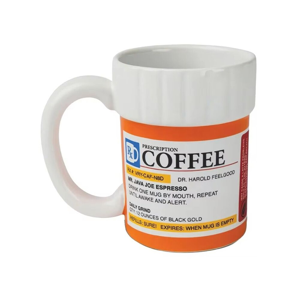 Ceramic Coffee Cup, Medicine Bottle Modeling Mug,Prescription Coffee Mug,Ceramic Pill Bottle Cup,Unique Novelty Shape-image-OPC-PVKNHFV-NEW