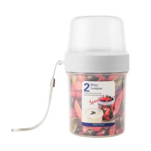 Recipiente de Dupla Camada para Conservar Alimentos Frescos, Caixa de Armazenamento de Alimentos de Plástico Selada para Cozinha, Latas Seladas para