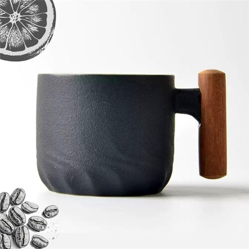 Ceramic Coffee Tea Tasting Cup Japanese Style Coffee Tea Mug with Handgrip 1