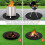 Fire Pit Mat for  Bonfire,Double-Sided Fireproof Firepit Mat Round Fire Pit BBQ Mat for Under Grill Mat 11Inch 2