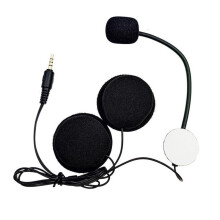 Motorcycle Helmets Intercom Mic Headset 2 Speakers 32Ω Microphone for Half-Motorcycle Helmet Straight Plug