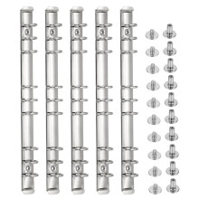 B5 9-Hole Ring Binder Mechanisms, 4 Set Binder Spine Replacement for Binder Planners,2cm, Silver