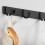 2pcs 6 Hook Kitchen Punch-Free Hook Nordic Black Space Aluminium Single Hook Simple Coat Hook Wall Hook. 6 Hooks 5