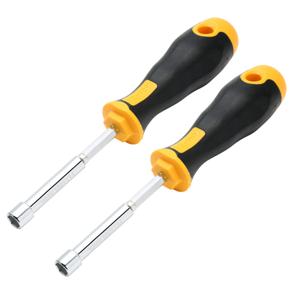 2Pcs 8Mm Socket Wrench Screwdriver Set Carbon Steel Hex Nut Driver With Nonslip Grip For Diy 9169991229553