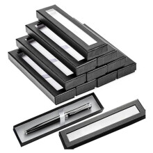10Pcs Empty Pen Gift Box with Clear Lid Pen Boxes Gift Empty Single Pen Case Pen Jewelry Ballpoint Pen Display Case