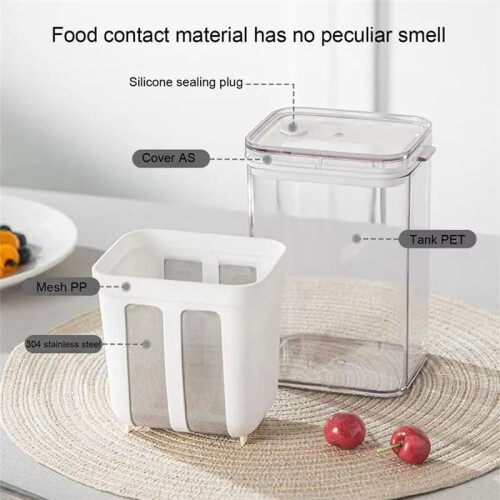 1100ml Yogurt Filter and Strainer Fine Mesh Transparent Box Homemade Screen Cheese Moisture Seperator Maker for Kitchen 1
